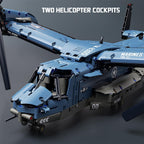 Military Helicopter Building Blocks, V-22 Osprey Model Kit, 1,486 Pieces