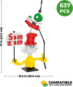 Dr. Seuss Sam-I-Am Green Eggs & Ham Building Set, 637-Piece Collectible Decor