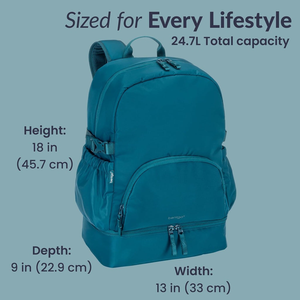 2-in-1 Adult Backpack & Insulated Lunch Bag