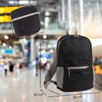 Unisex Packtogo Foldable Backpack, black, Mittelgroße