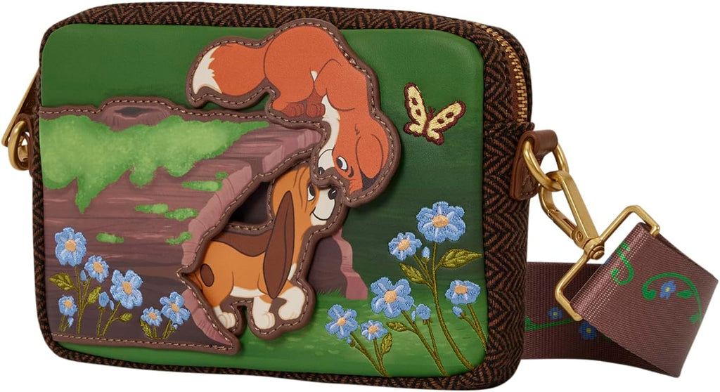 The Fox and the Hound - Tod & Copper - Tote Crossbody Bag - Detachable Coin Bag with Charm - Collectible Bags