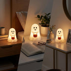 Cute Ghost Night Light with Pumpkin 8in for Indoor Halloween Decor