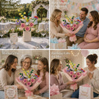 Pink Carnation Building Blocks, 514-Piece Flower Bouquet Set