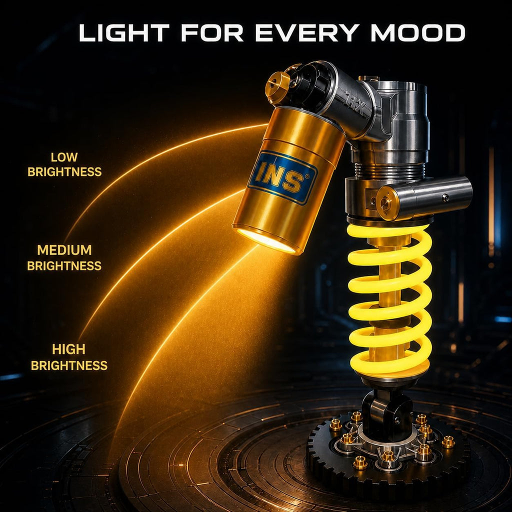 Motorcycle Shock Absorber Desk Lamp, Adjustable Gaming Desk Light