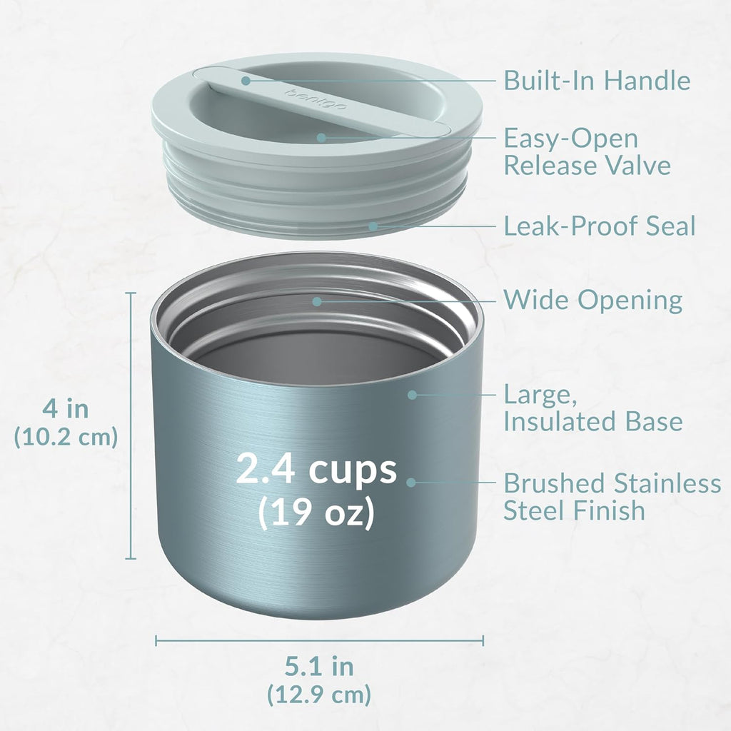 Stainless Steel Insulated Food Container, Leak-Proof, 19 fl oz