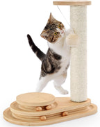 Made4Pets Kitten Scratching Post, Indoor Cat Toy with Ball Track