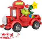 Dr. Seuss Grinch Truck Building Set, 300-Piece Christmas Collectible with Grinch Figure