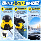 Electric Ice Scraper for Car Windshield, Rechargeable Frost Remover, Gloves