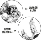 Dragon Claw Sphere Holder Resin Display Base for Crystal Ball Silver Finish, Flat No Burrs Design, Light Weight Build, Bedroom Table Accent