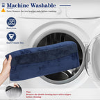 Double-Sided Electric Foot Warmer, LCD Display Foot Heating Pad, Navy