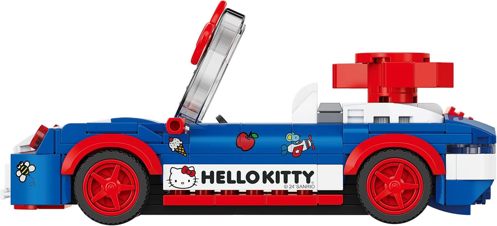 Sanrio Hello Kitty Convertible Car Building Set, 294-Piece Multicolor Brick Kit