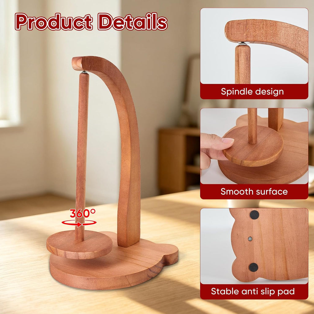 Yarn Holder for Crocheting and Knitting, Magnetic Rotating Yarn Spinner