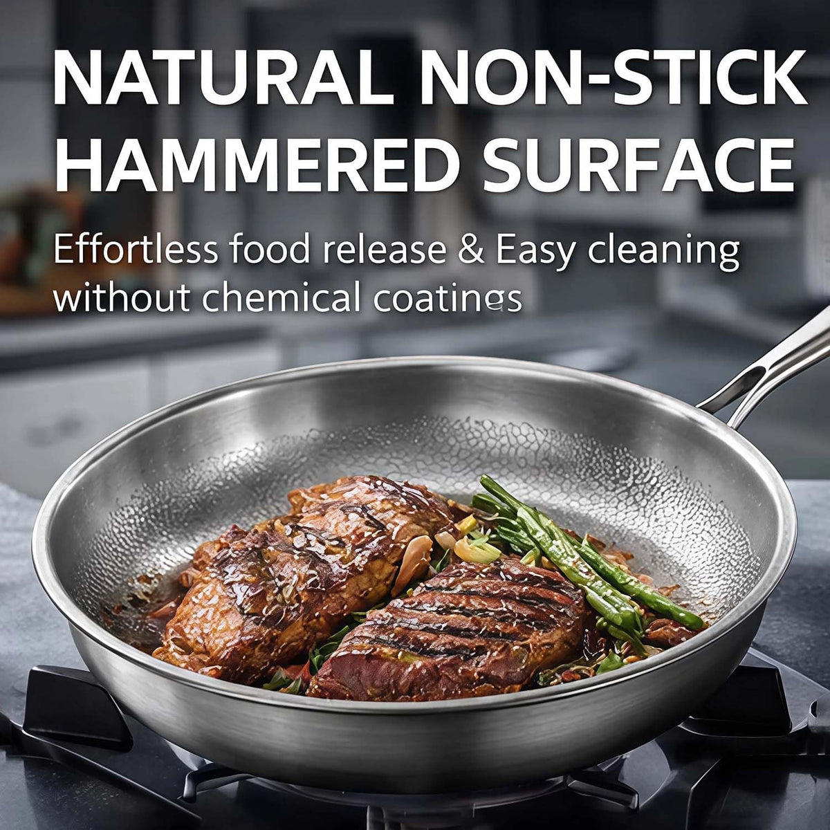 Pure Titanium Frying Pan & Cookware (With lid, 26cm)