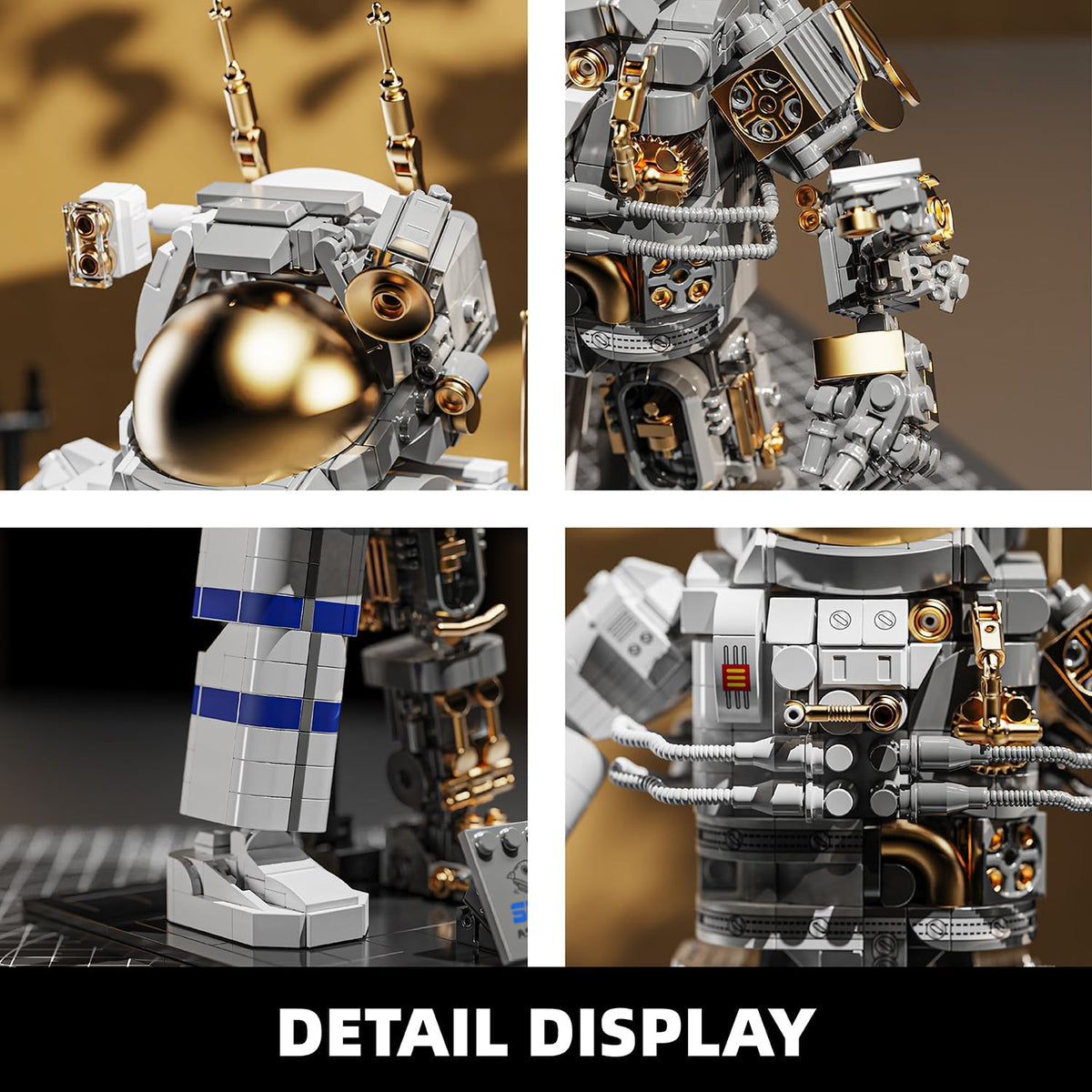 Space Astronaut Building Set with Display Stand for Boys Age 8-12