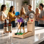 Fun Golf Bottle Opener Game with Cap Launcher for Home Bar