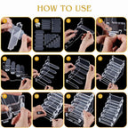 5 Tier Clear Acrylic Business Card Holder Stand - Detachable Tiered Desk Business Card Display Organizer Rack for Office Countertop, Retail Store, Trade Show, Reception & Tabletop Display