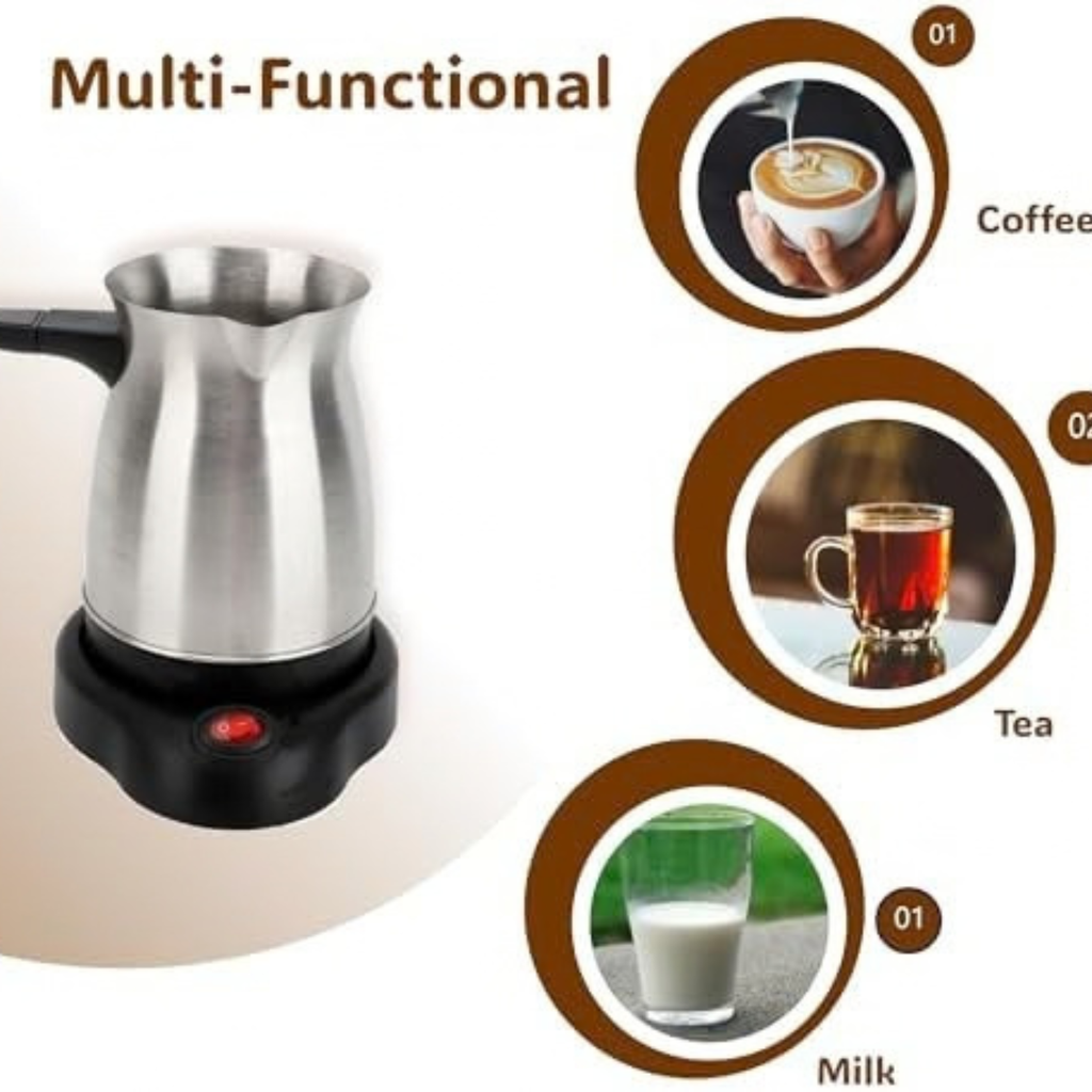 600ml Electric Turkish Coffee Pot, Stainless Steel Turkish Coffee Maker