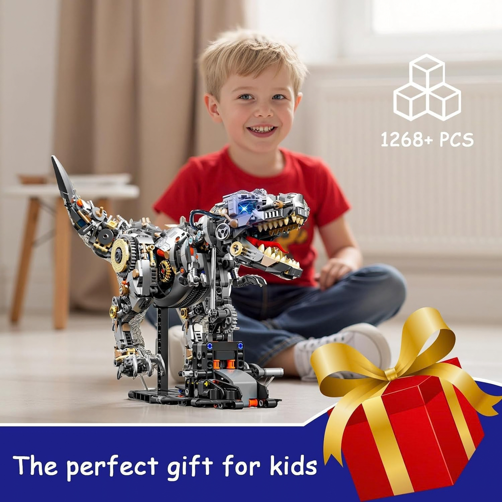 Mechanical Tyrannosaurus Building Blocks Set with LED Light