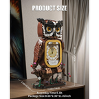 Owl Clock Building Blocks Set with Working Clock for Adults Teens