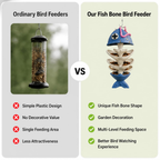 Decorative Hanging Bird Feeder, Fish Bone Wild Bird Feeder Outdoor Garden