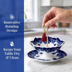 Umbrella Tea Strainer Umbrella Shape Ceramic Tea Infuser Blue