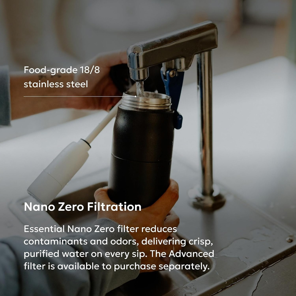 LARQ PureVis 2 Smart UV-C Self-Cleaning Insulated Water Bottle Filter Straw