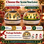 Christmas Village Humidifier, Snow Village Raindrop Essential Oil Diffuser