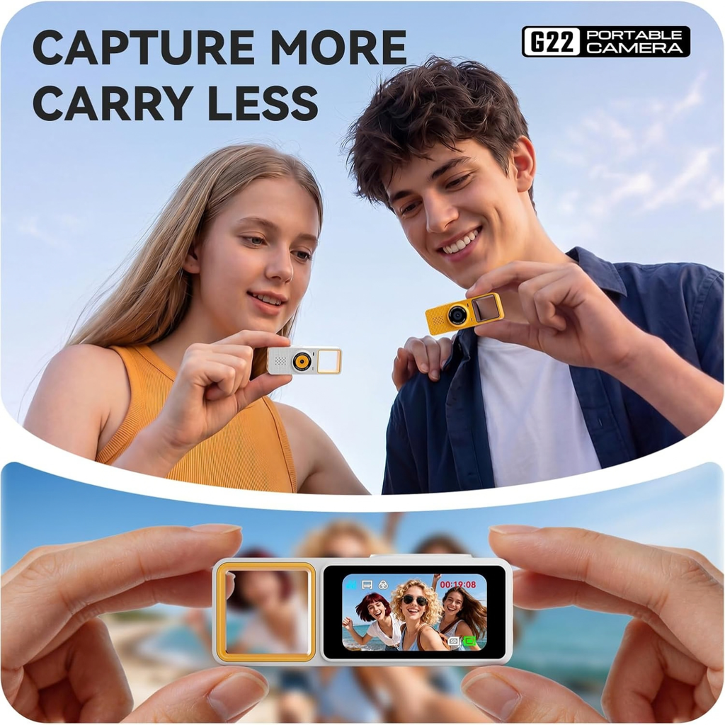 Mini Keychain Camera 1080P HD Pocket Video Recorder with Flip Screen