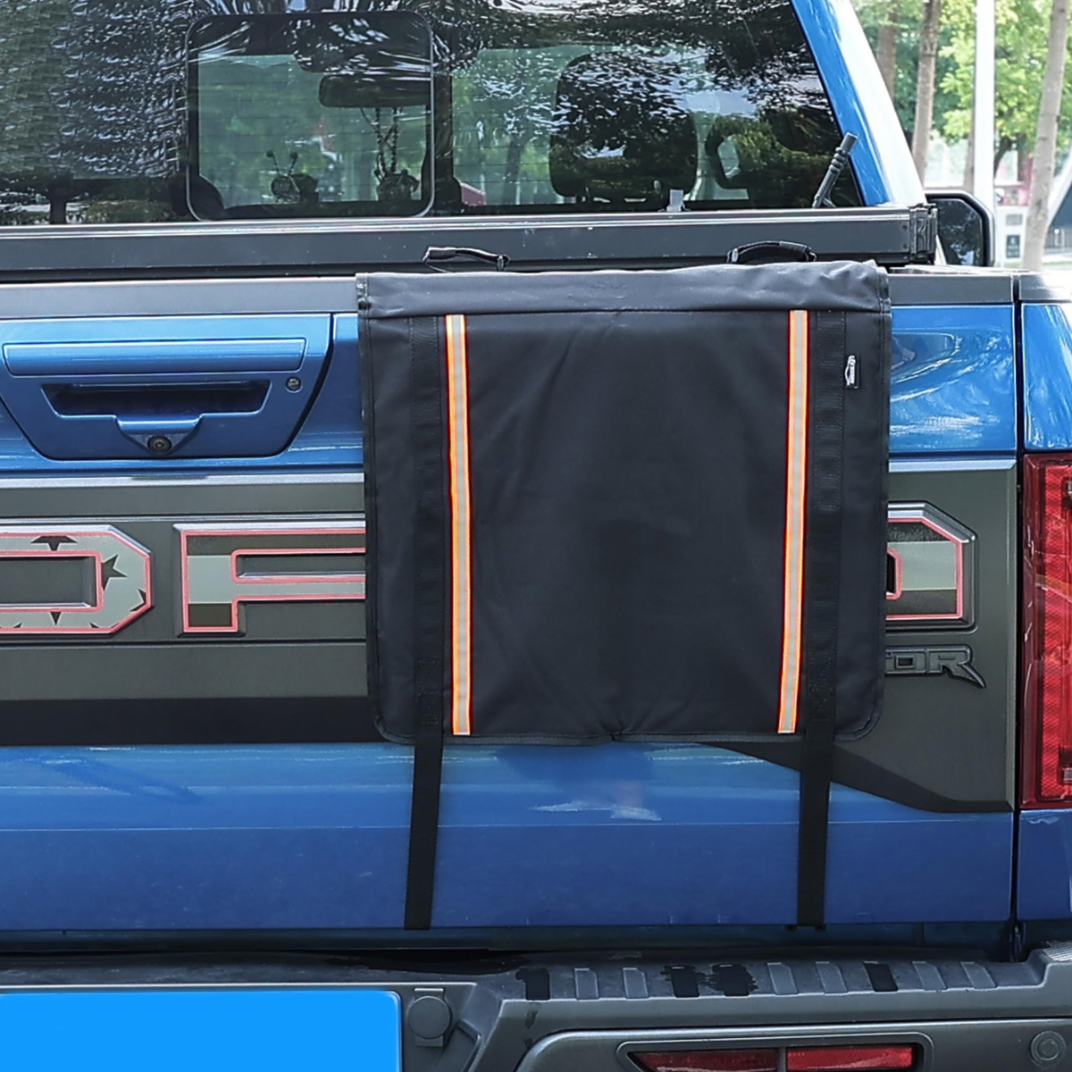 Pickup Trucks Tailgate Pad for 2 Bikes - 600D Oxford Cloth Tool Pockets