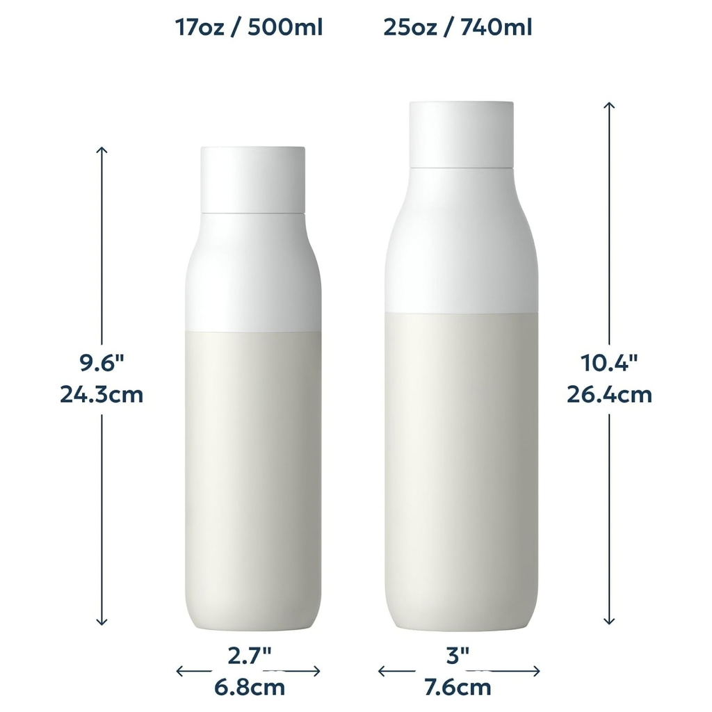 PureVis Smart Self-Cleaning UV Insulated Stainless Steel Water Bottle