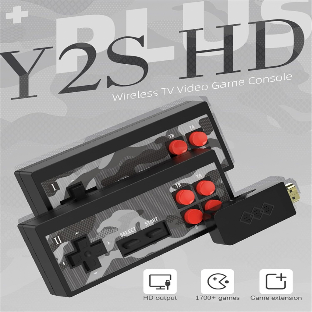 New Y2S HD Plus 4K Retro Video Game Console with 1800 Games
