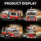 City Emergency Rescue Fire Truck Building Block Set