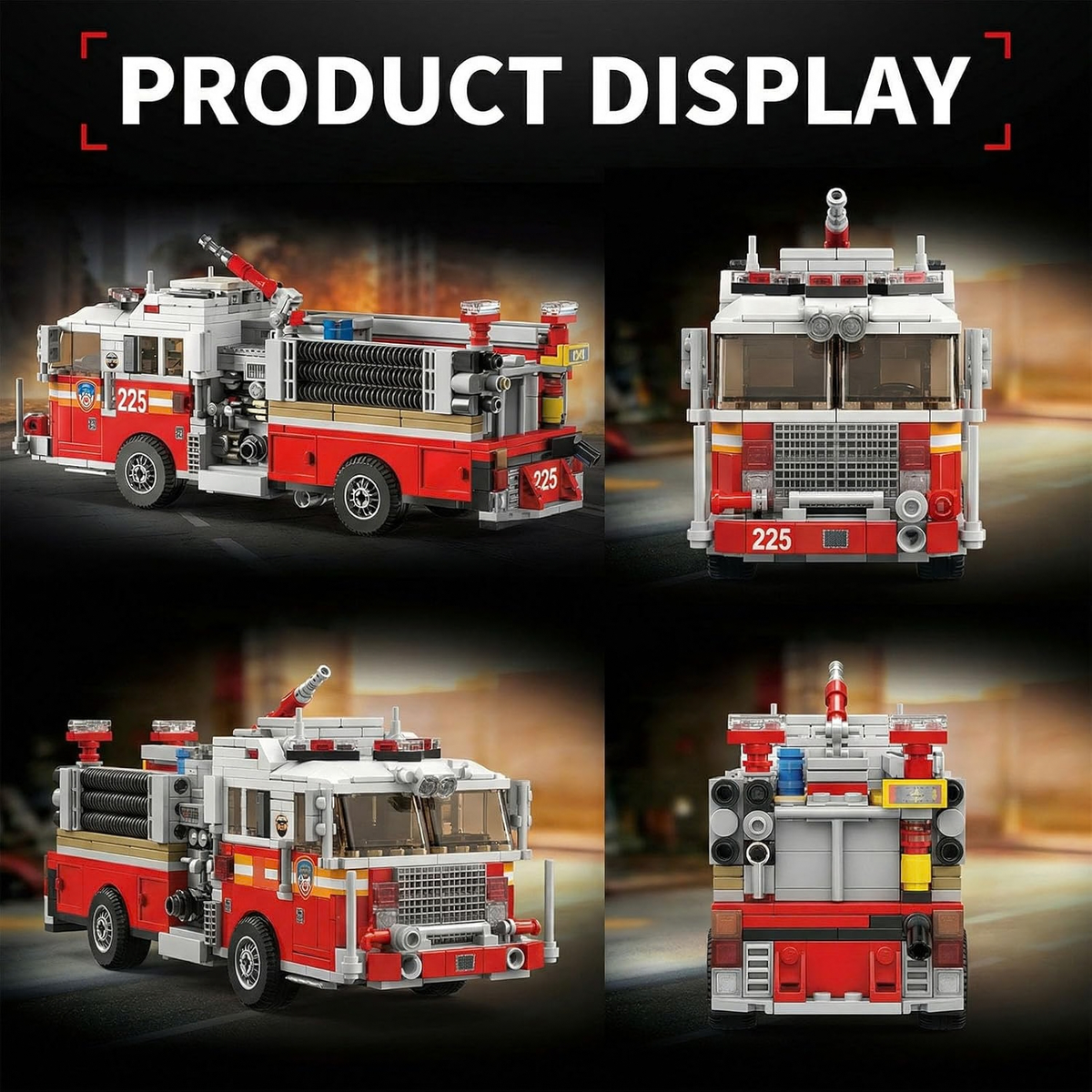 City Emergency Rescue Fire Truck Building Block Set