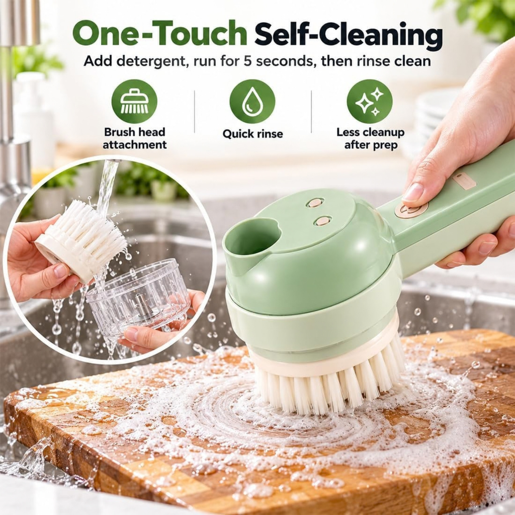 4 in 1 Handheld Electric Vegetable Cutter, Multi Blade Vegetable Chopper
