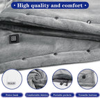 Cordless Wearable Heated Blanket, USB Electric Throw Shawl with Power Bank