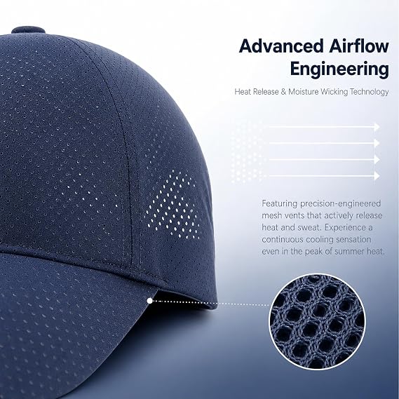Sunscreen Breathable Baseball Cap Quick Dry Mesh Hat for Running Stay Comfortable During Outdoor Activities With A Breathable Cap Designed For Running, Golf And Daily Wear
