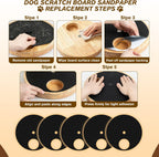 5 Pack Replacement Scratch Pads for Dog Nail Scratch Board, 80 Grit