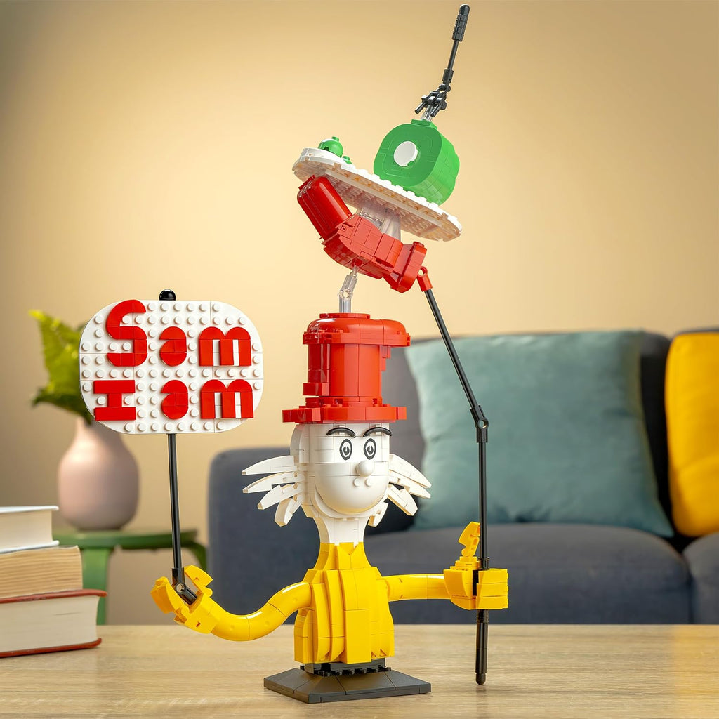 Dr. Seuss Sam-I-Am Green Eggs & Ham Building Set, 637-Piece Collectible Decor