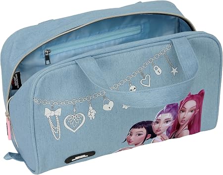 K-POP Demon Hunters HUNTR/X Rectangular Toiletry Bag with Handle, Children's Toiletry Bag, Adaptable to Cart, Ideal for Children from 5 to 14 Years, Comfortable and Versatile, Durable, 31 x 14 x 19 cm
