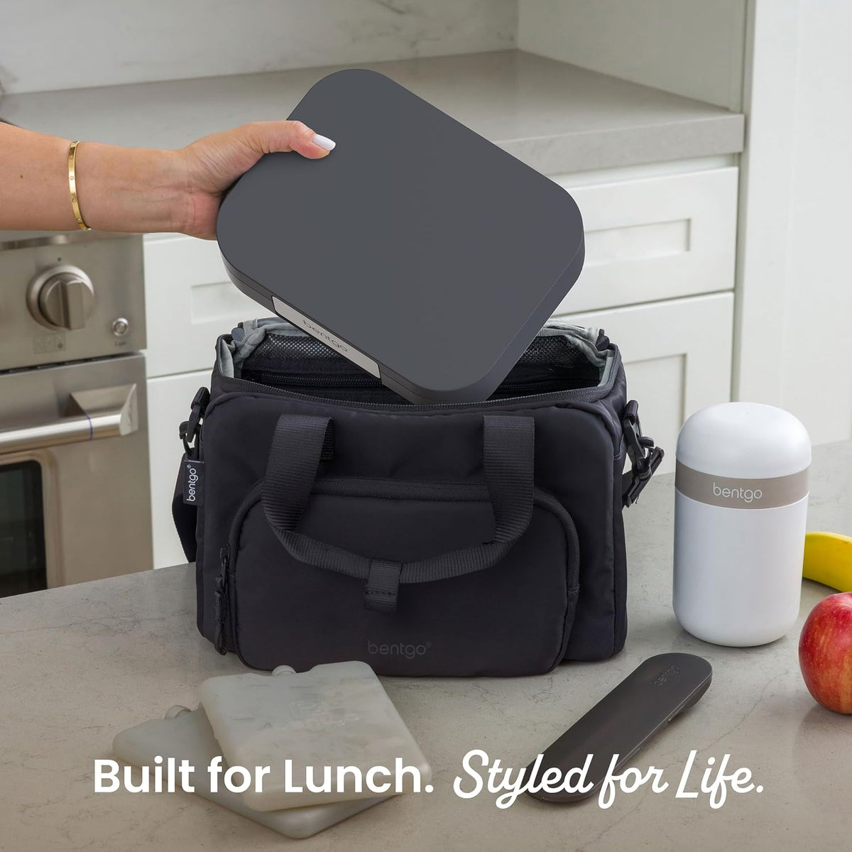 Modern Adult Bento Lunch Box with 3-4 Compartments