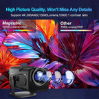 HY320 1080P Android Projector, 390ANSI, WiFi6, Bluetooth 5.0, Portable Home Theater