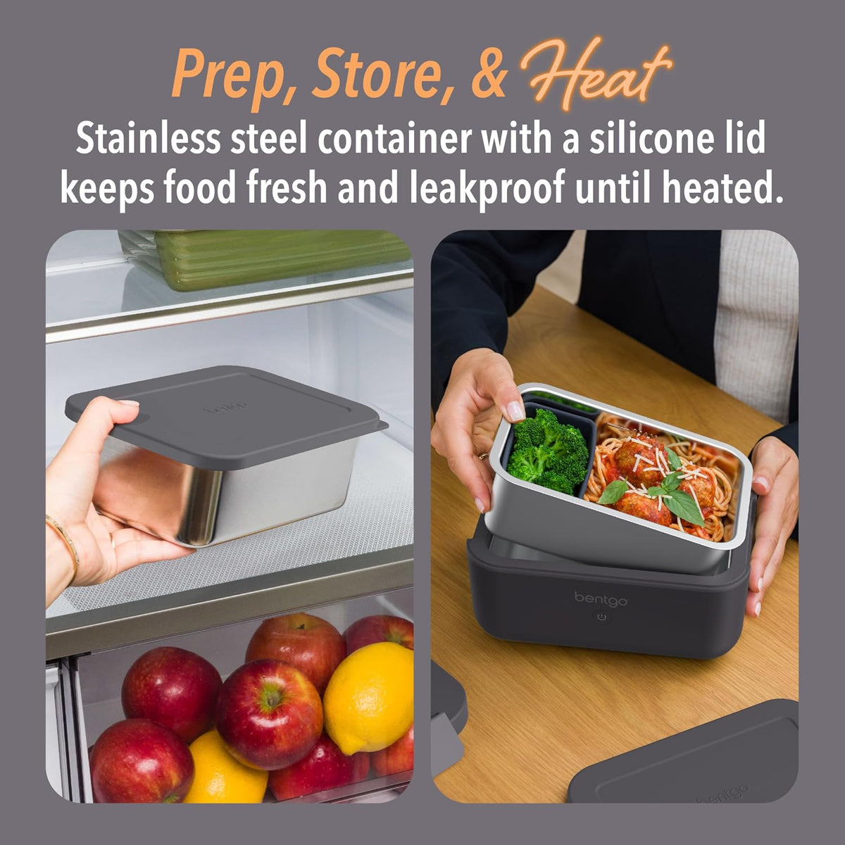 Heat Electric Lunch Box & Portable Food Warmer for Work & Travel