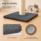 Made4Pets Tall Cat Scratching Post, 33" Sisal & Carpet Scratcher