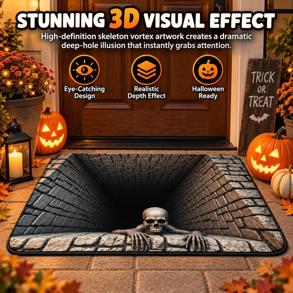 3D Halloween Rugs & Optical Illusion Door Mat，47.24 * 31.50 in