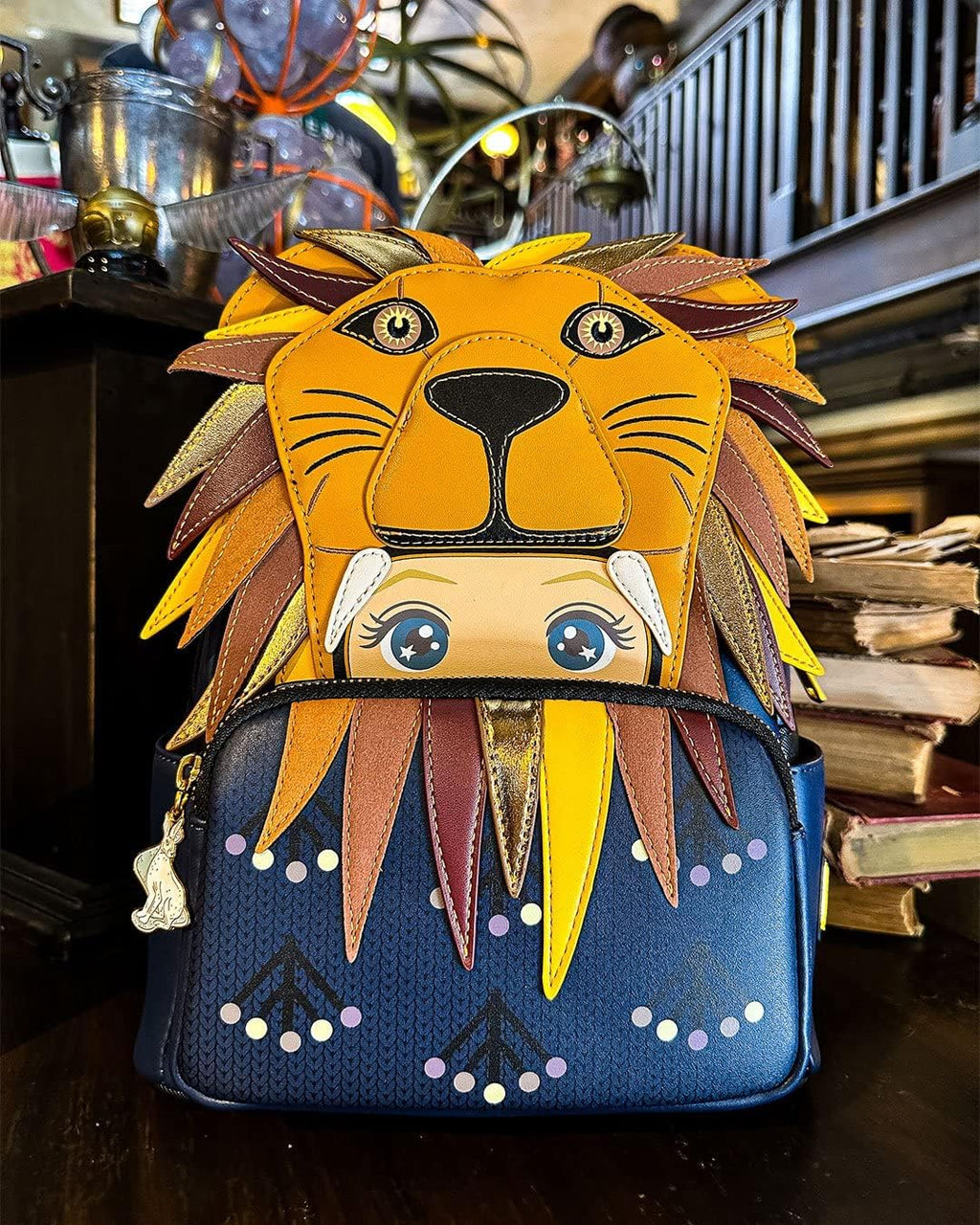 Harry Potter Luna Lovegood Lion Head Cosplay Mini Backpack