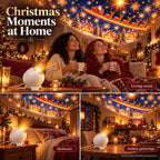 Christmas Projector, USB-Powered Indoor Holiday Projection Night Light (2 Pcs)