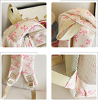 Bow Backpack 3 Piece Set, Coquette Backpack Cute Kawaii Daypack, Preppy Backpacks for School Travel College Daily Use