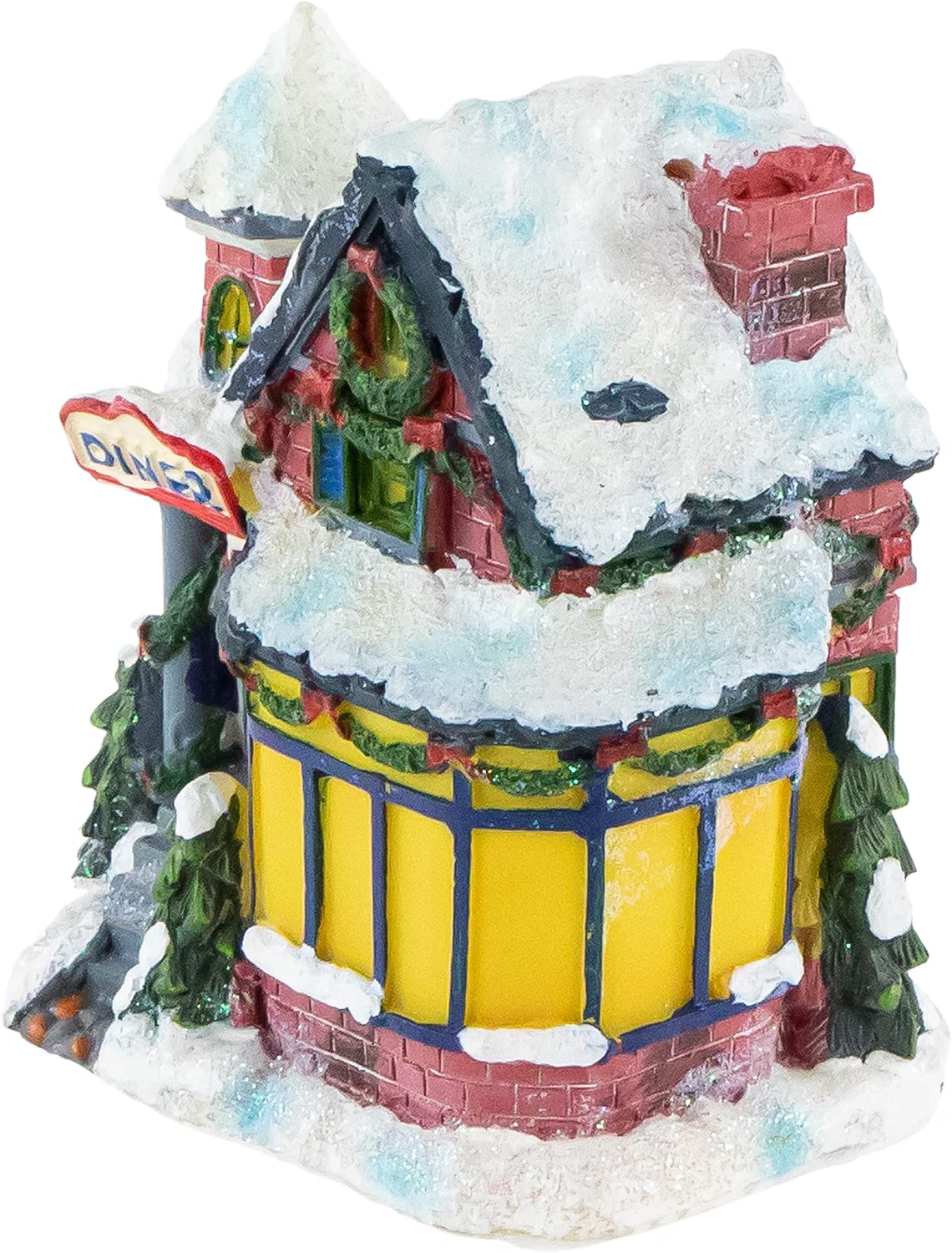 Snowy Diner Christmas Village Building Decoration - 4"