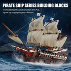 Pirate Ship Building Set with LED Lights, 2076 PCS Ship Model