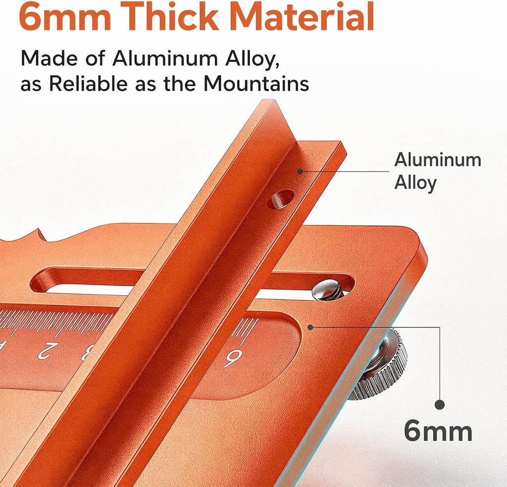 Router Slotting Guide Bracket, Precision Aluminum Alloy Woodworking Jig